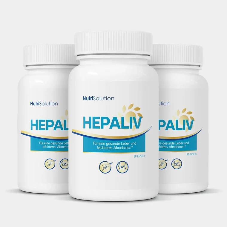 Drei Dosen HepaLiv von NutriSolution